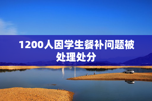 1200人因学生餐补问题被处理处分