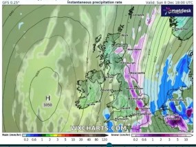 新的英国雪图引发了人们对英国即将遭受北极风暴袭击的恐惧